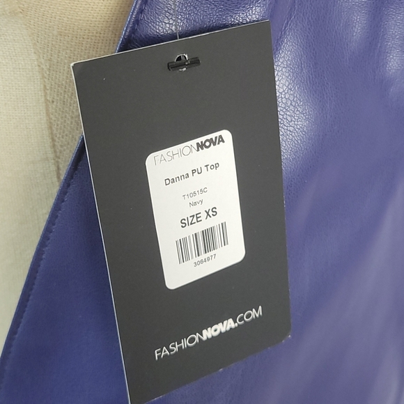 NWT Fashion nova Danna PU top - Picture 7 of 7